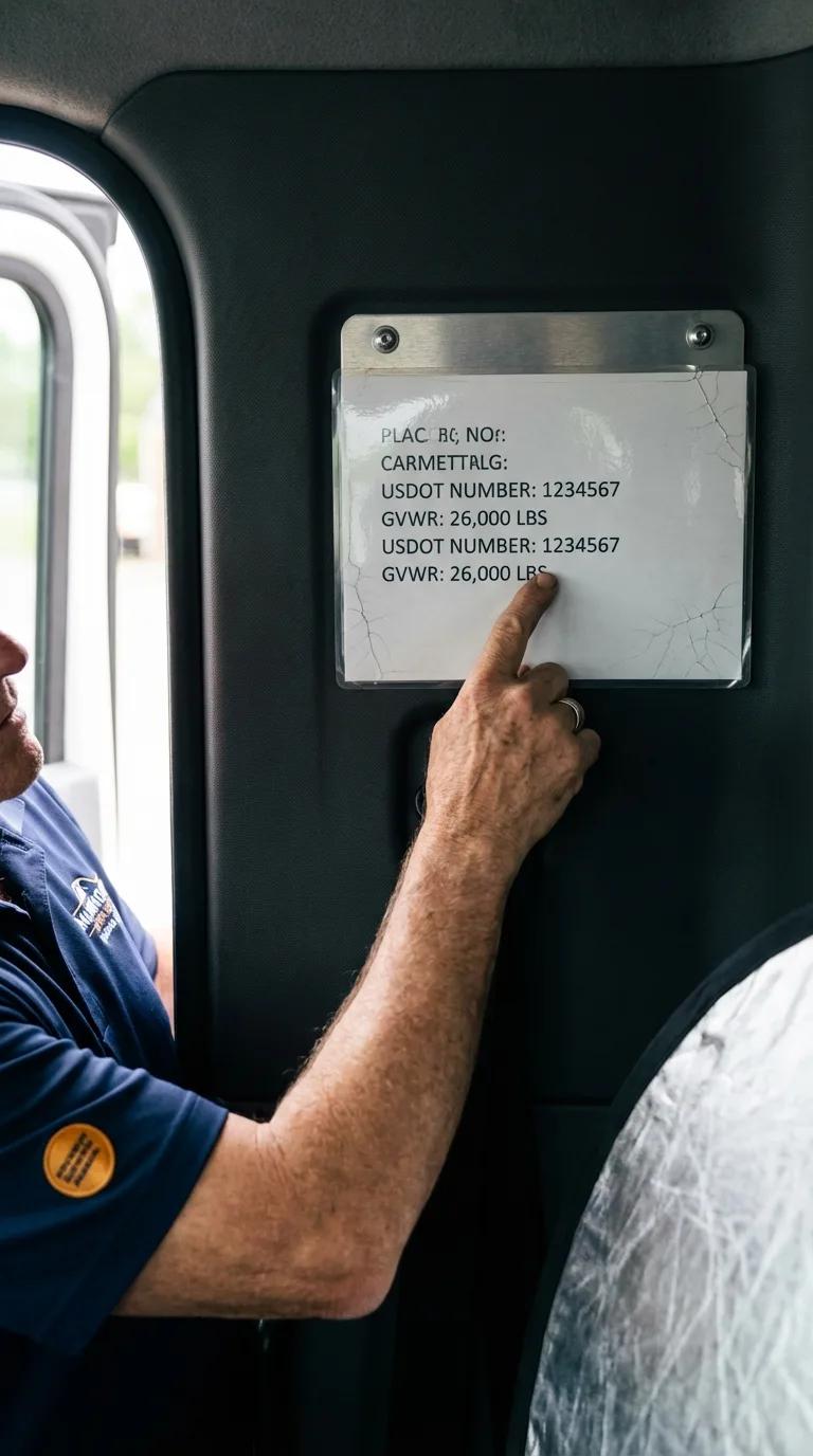 USDOT licensing placard verification in Portsmouth